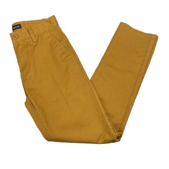 NWT BRIXTON Chino Slim Pant Mens Size 28 X 32 Golden Brown - Picture 2 of 7